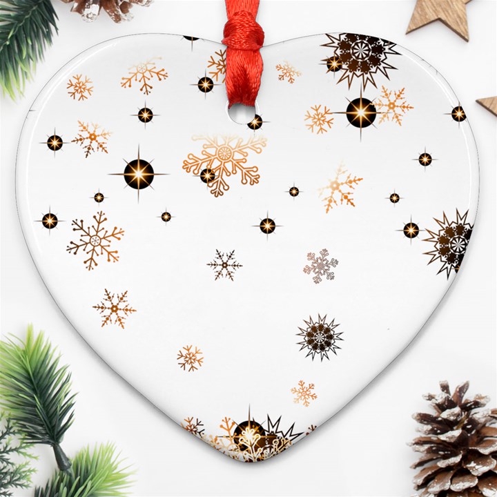 Golden-snowflake Ornament (Heart)