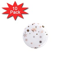 Golden-snowflake 1  Mini Magnet (10 Pack)  by saad11