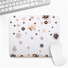 Golden-snowflake Large Mousepad by saad11