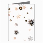 Golden-snowflake Greeting Card Left