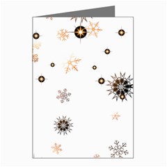 Golden-snowflake Greeting Cards (pkg Of 8)