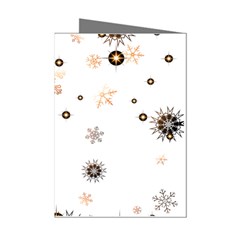 Golden-snowflake Mini Greeting Cards (pkg Of 8)