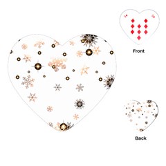 Golden-snowflake Playing Cards Single Design (heart)