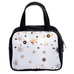 Golden-snowflake Classic Handbag (two Sides) by saad11