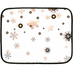 Golden-snowflake Two Sides Fleece Blanket (mini) by saad11