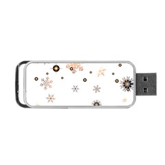 Golden-snowflake Portable Usb Flash (one Side) by saad11