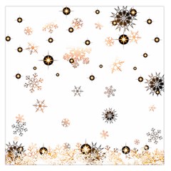 Golden-snowflake Square Satin Scarf (36  X 36 ) by saad11