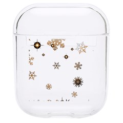 Golden-snowflake Hard Pc Airpods 1/2 Case