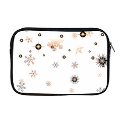 Golden-snowflake Apple Macbook Pro 17  Zipper Case by saad11