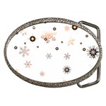 Golden-snowflake Belt Buckles Front