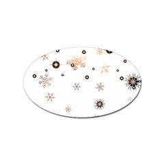 Golden-snowflake Sticker (oval) by saad11