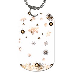 Golden-snowflake Dog Tag (one Side) by saad11