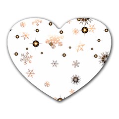 Golden-snowflake Heart Mousepad by saad11