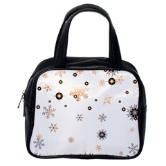 Golden-snowflake Classic Handbag (one Side) by saad11