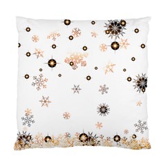 Golden-snowflake Standard Cushion Case (one Side) by saad11