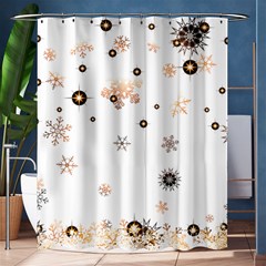 Golden-snowflake Shower Curtain 60  X 72  (medium)  by saad11