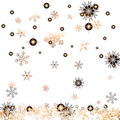 Golden-snowflake Play Mat (rectangle) by saad11