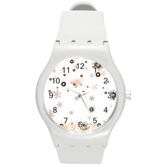 Golden-snowflake Round Plastic Sport Watch (m) by saad11