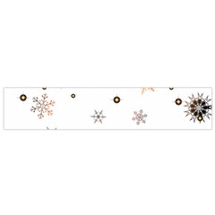 Golden-snowflake Small Premium Plush Fleece Scarf