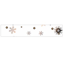 Golden-snowflake Large Premium Plush Fleece Scarf 