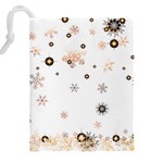 Golden-snowflake Drawstring Pouch (5XL) Back