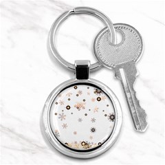 Golden-snowflake Key Chain (round) by saad11