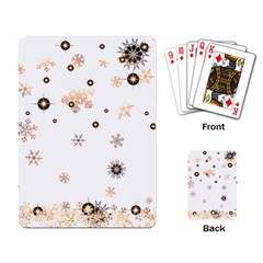 Golden-snowflake Playing Cards Single Design (rectangle)