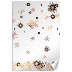 Golden-snowflake Canvas 12  X 18  by saad11