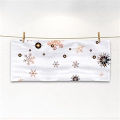 Golden-snowflake Hand Towel by saad11