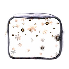 Golden-snowflake Mini Toiletries Bag (one Side) by saad11