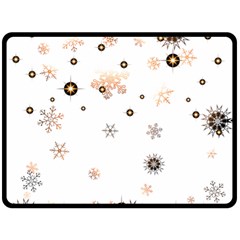 Golden-snowflake Fleece Blanket (large) by saad11