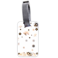 Golden-snowflake Luggage Tag (two Sides) by saad11