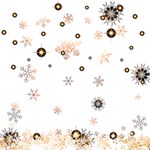 Golden-snowflake Play Mat (Square) Front