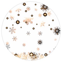 Golden-snowflake Round Trivet by saad11