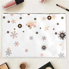 Golden-snowflake Cosmetic Bag (xxl) by saad11