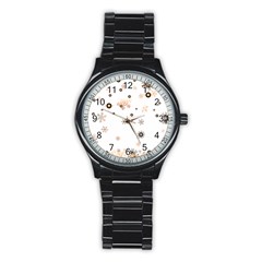 Golden-snowflake Stainless Steel Round Watch by saad11