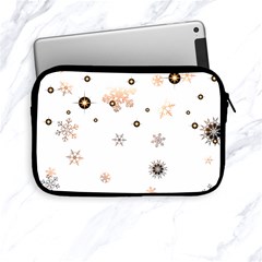 Golden-snowflake Apple Ipad Mini Zipper Cases by saad11