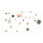 Golden-snowflake Satin Shawl 45  x 80  Front