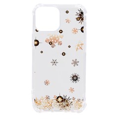 Golden-snowflake Iphone 13 Mini Tpu Uv Print Case