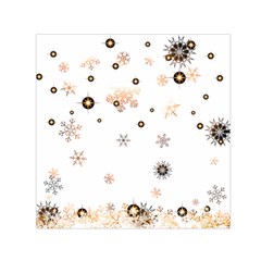 Golden-snowflake Square Satin Scarf (30  X 30 ) by saad11