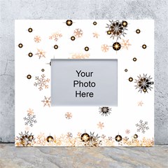 Golden-snowflake White Wall Photo Frame 5  X 7  by saad11