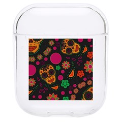 Skull Colorful Floral Flower Head Hard Pc Airpods 1/2 Case by Cemarart