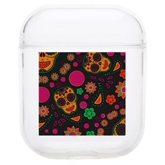 Skull Colorful Floral Flower Head Soft Tpu Airpods 1/2 Case by Cemarart