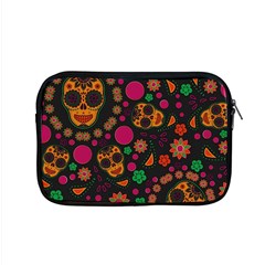 Skull Colorful Floral Flower Head Apple Macbook Pro 15  Zipper Case by Cemarart