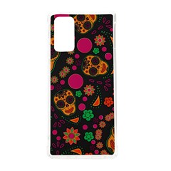 Skull Colorful Floral Flower Head Samsung Galaxy Note 20 Tpu Uv Case by Cemarart