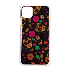 Skull Colorful Floral Flower Head Iphone 11 Pro Max 6 5 Inch Tpu Uv Print Case by Cemarart