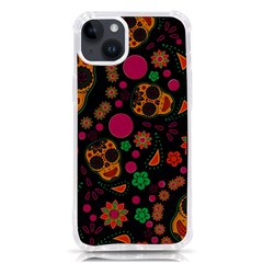 Skull Colorful Floral Flower Head Iphone 14 Plus Tpu Uv Print Case by Cemarart