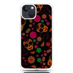 Skull Colorful Floral Flower Head iPhone 13 TPU UV Print Case Front