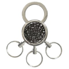 Doodle Art Chemistry Art 3-ring Key Chain