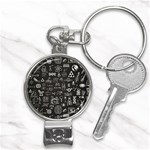 Doodle Art Chemistry Art Nail Clippers Key Chain Front